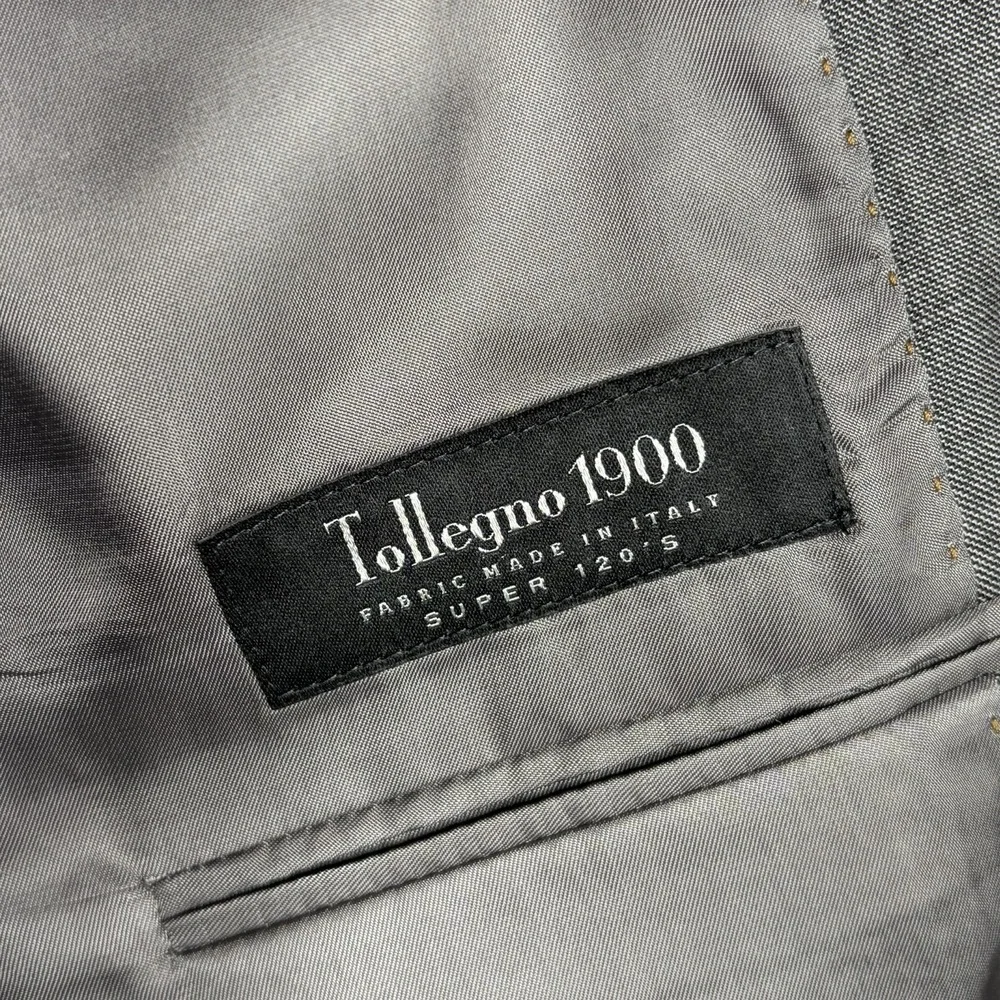 Joseph Abboud Blazer Mens 40R Slim Fit Grey Tollegno Italian Wool‎ Sport Coat
